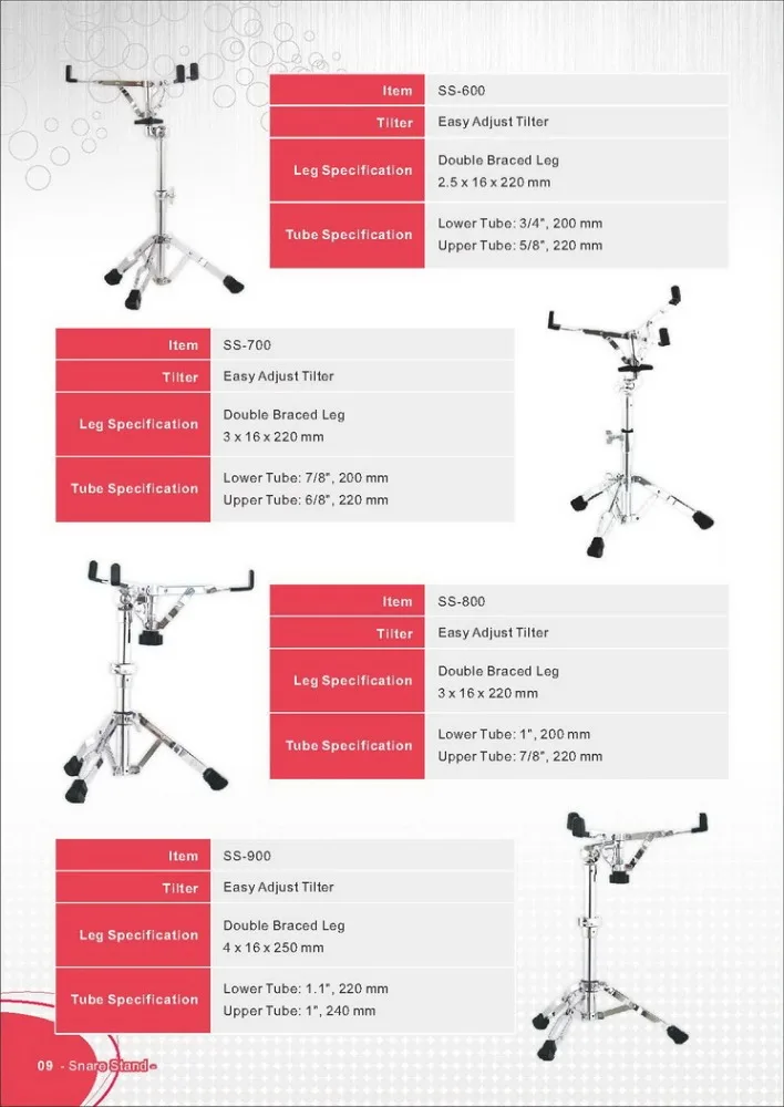 Manufacture Product Snare Drum Stand Percussion Instrument