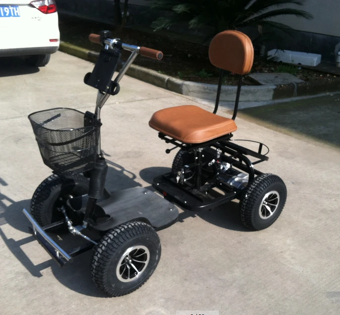 T Handle 4 Wheels 1 Person Single Seat Golf Scooter CE Certificate  Electric Vehicle