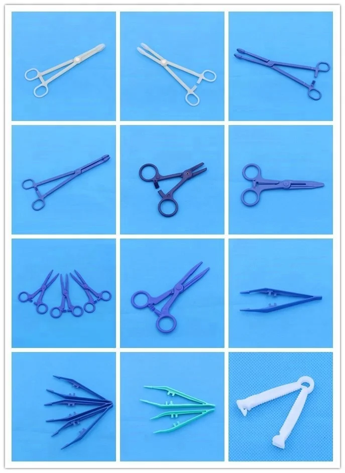 Factory Disposable medical consumables Plastic Blood Stopping Clamps/forceps with CE ISO