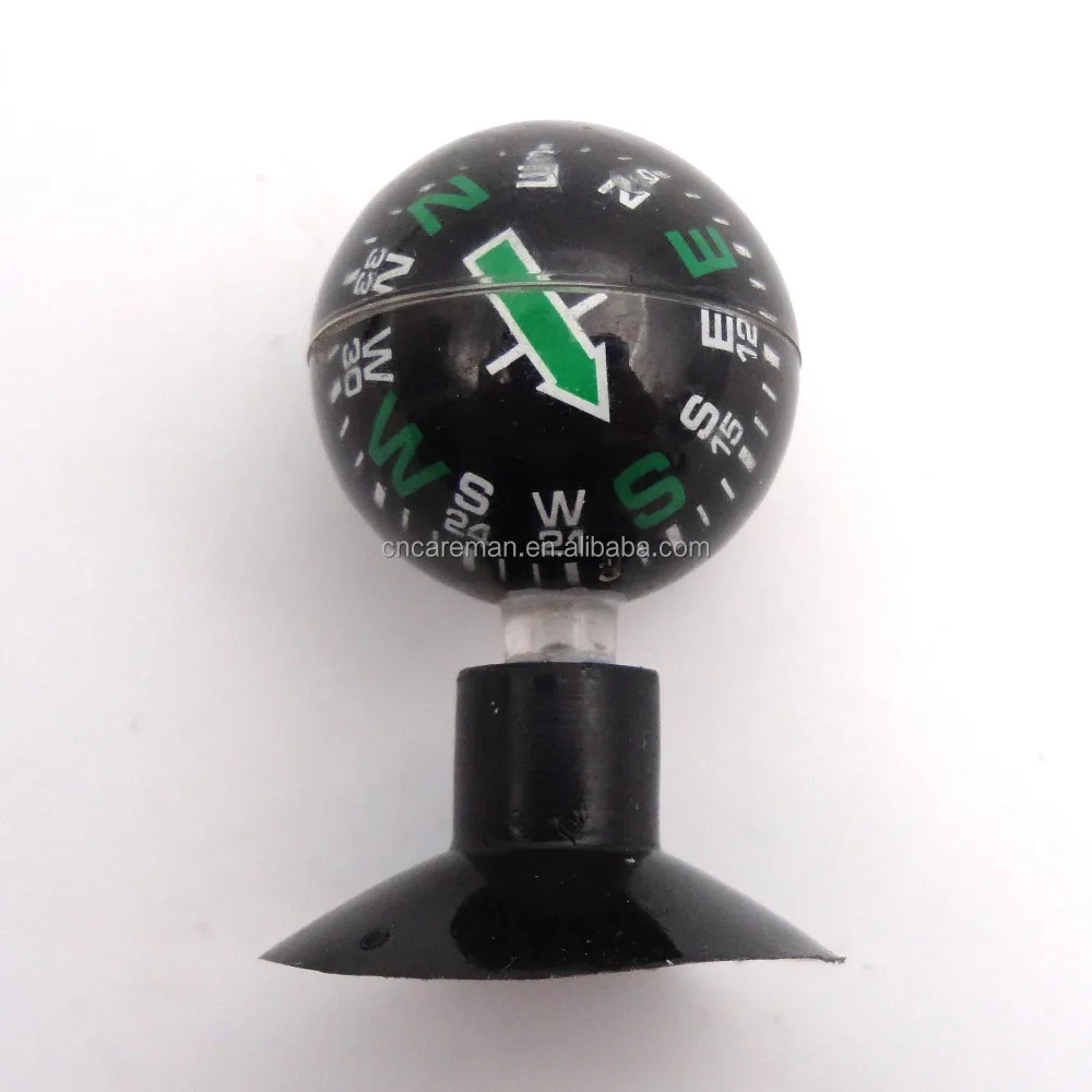 28mm Diameter Suction Base Ball Shaped Compass, Mini Ball Shape Vehicle/Car/Boat Compass OEM Orders Accepted