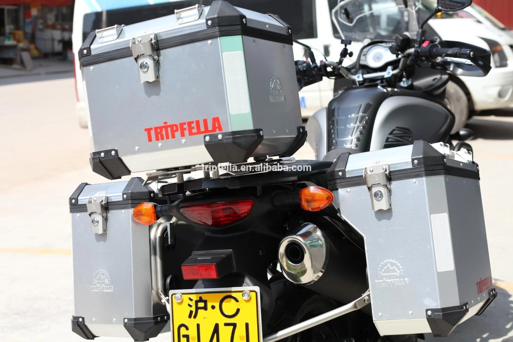 Tripfella - 40L Top case aluminium motorcycle top box