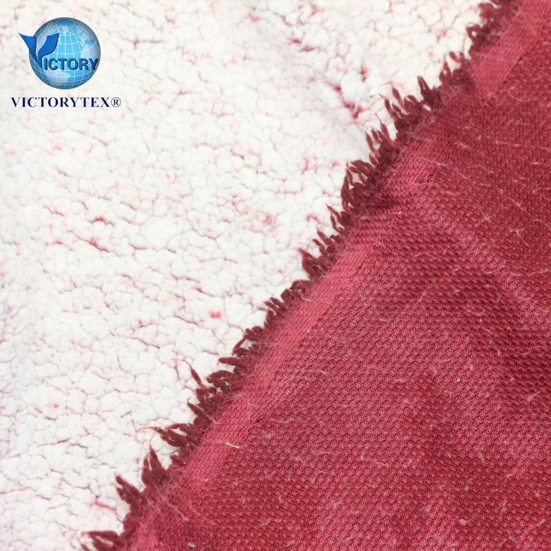 100% Polyester Single Side Faux Fur Micro Polar Plush Lambs Fleece Shu Velveteen Brush Back Printed Knitted Sherpa Fleece Fabric
