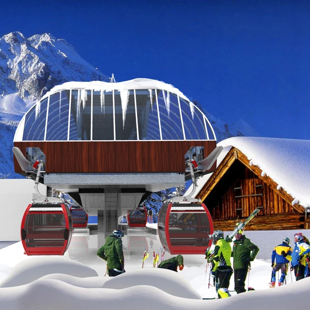 
Eight-man ropeway for skiing ground ropeway cabins ropeway manufacturer cable car manufacturer 