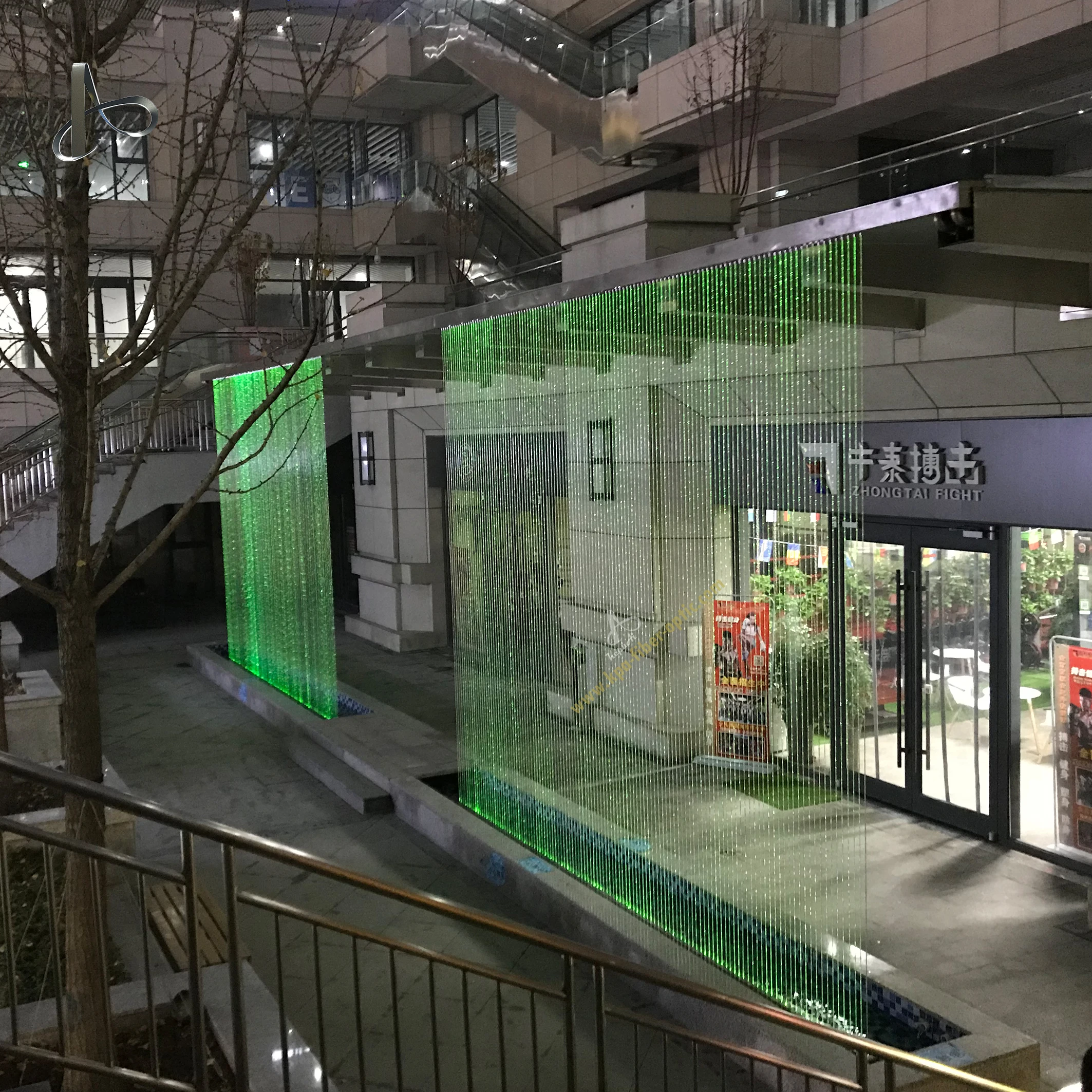 2018 High Brightness Optical Fiber Light Curtain With Waterfall Effect