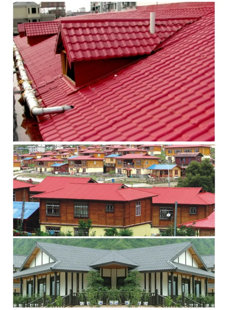 
Housing Roofing Material Synthetic Resin Spanish Plastic Roof Tile 