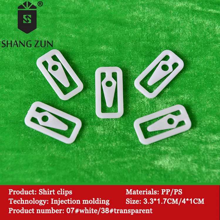 Manufacturers wholesale plastic shirt clips clothing packaging accessories clip white shirt sleeve plastic clips