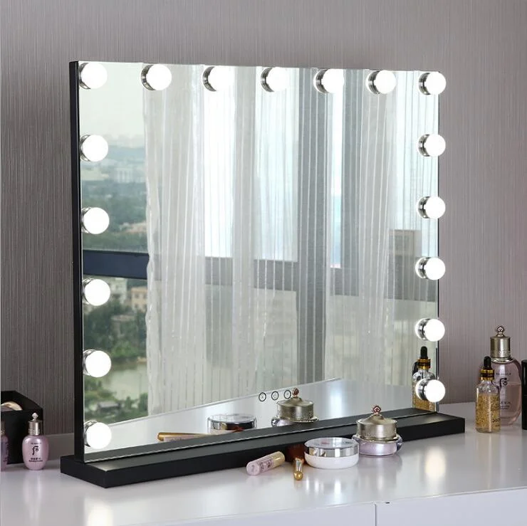 Fashion Luxury Hollywood Style Vanity Makeup Mirrors with LED Light Bulbs Dressing Table Mirror