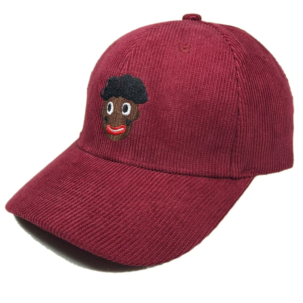 Wholesales ready to ship cotton corduroy custom embroidery baseball cap logo sports cap custom hat