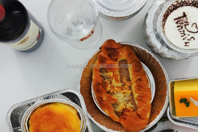 ALCHN YF90-A Disposable Square Aluminum Foil Bakery Cupcake Container/Bowl /Cup For Food Microwave Heating aluminium bowl