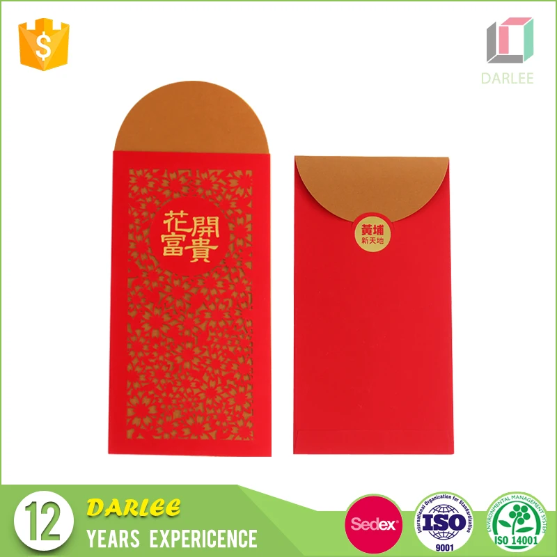 
Wholesale embossed hot stamping custom ang pow packet envelopes printing 