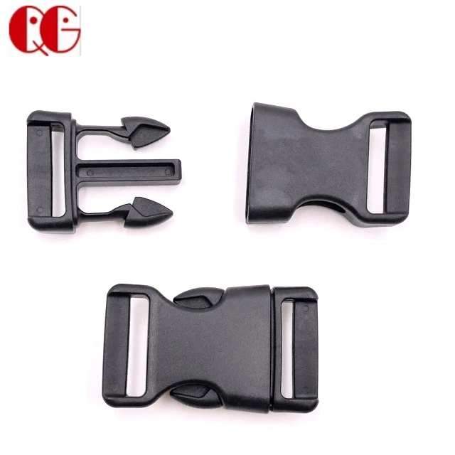 Custom Logo Adjustable Side Quick Release Plastic Lock Buckles I inch 20mm for Backpack Luggage Bags Accessories