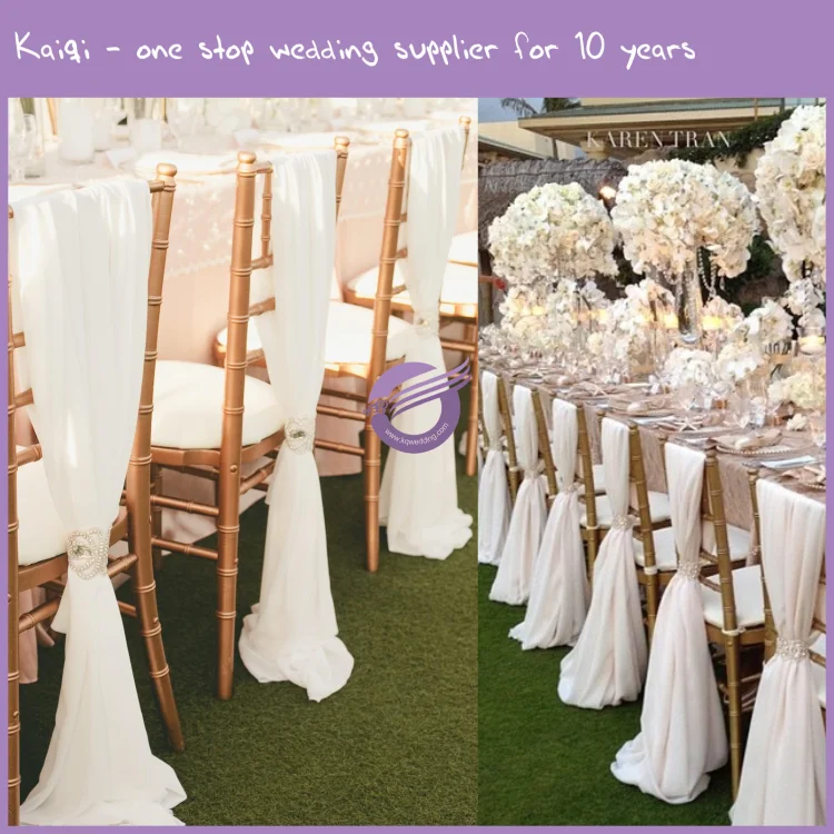 BS00662 Factory directly elegant chiffon Wedding chair decoration chair covers