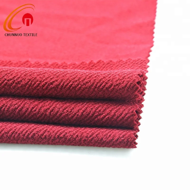 Текстиль однотонные окрашенные 95% полиэстер 5% спандекс кирпечей из глины мох креп трикотажное полотно для женское платье