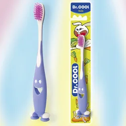 Cusstom Cartoon self standing children kids toothbrush with two suction buttons