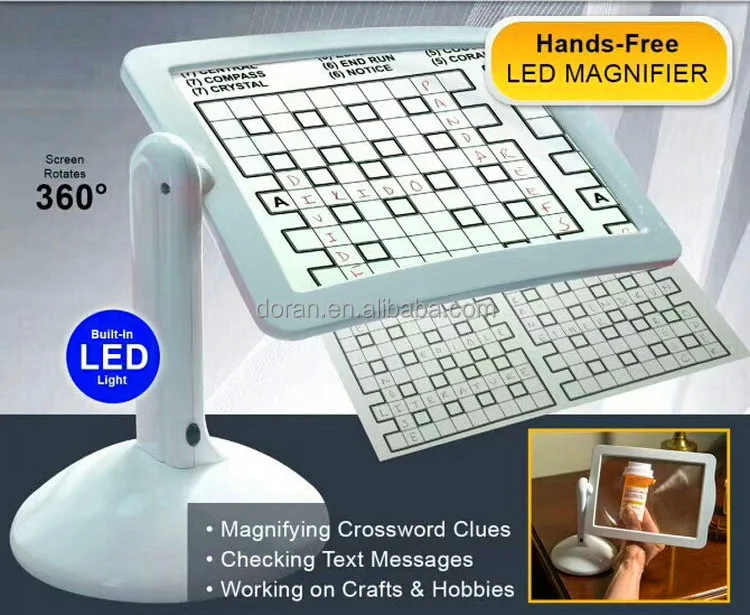 
Desktop Reading Viewer Screen Handsfree Magnifier with LED light 