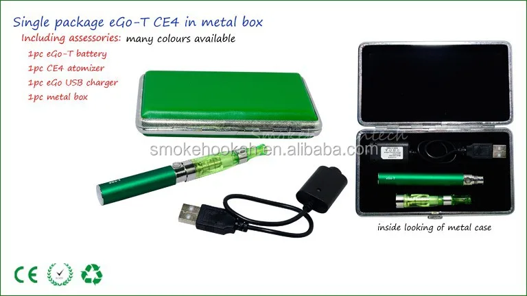 Factory Wholesales Fashion Design e-cig metal Case e Cigarette Box ,ego metal box