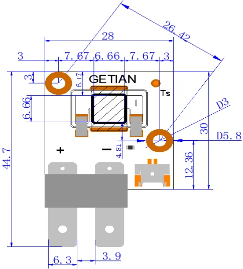 Getian patent flip chip 8000-8500k 90w led module cob led for search light moving head light stage lighting