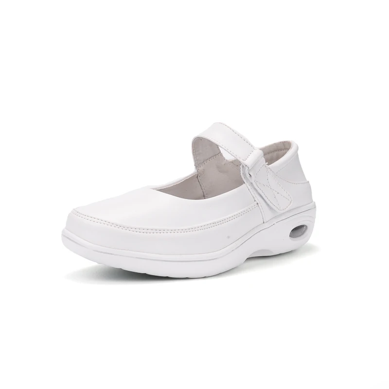 Удобная белая кожаная обувь для медсестер