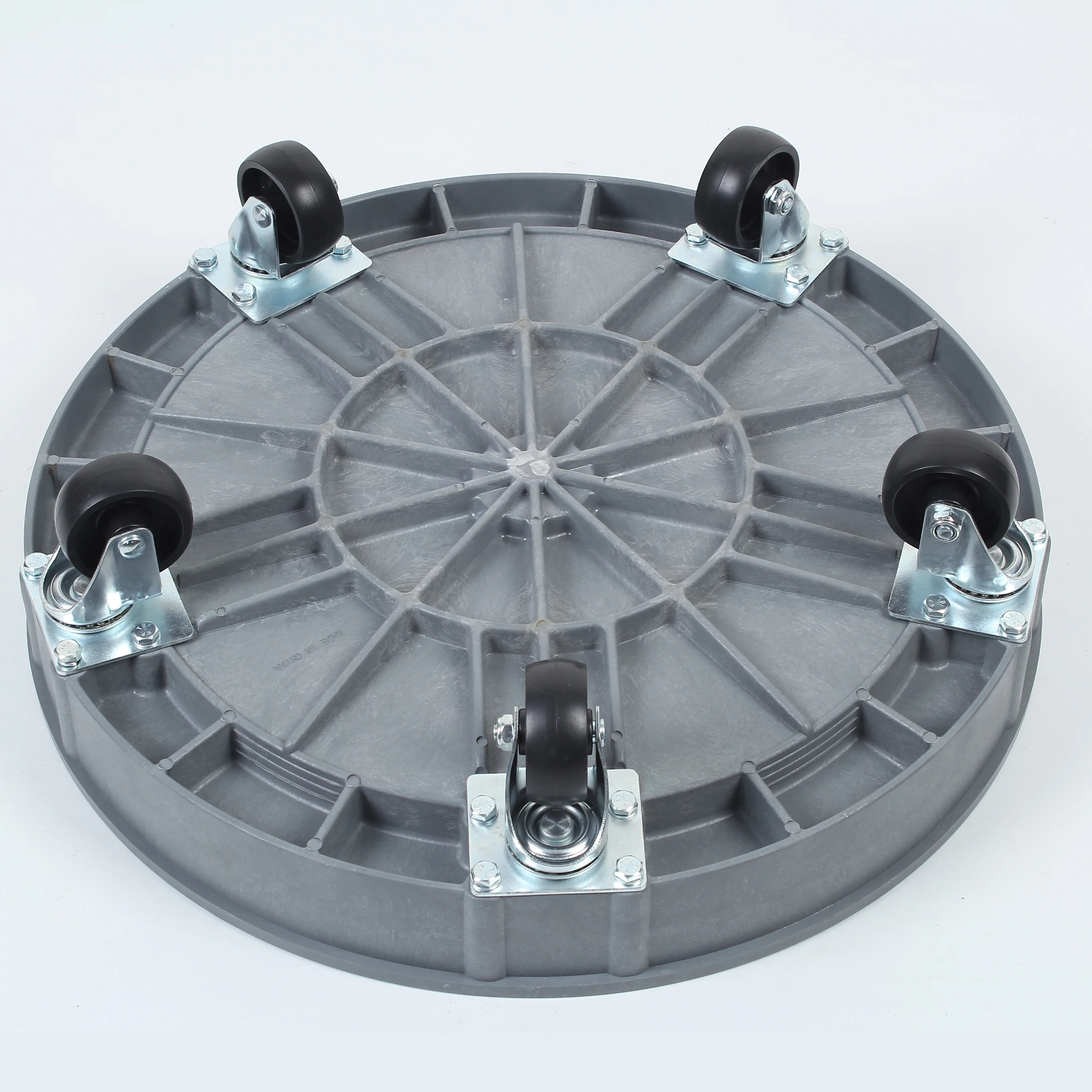 
plastic round moving drum dolly 