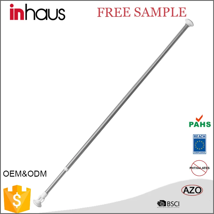 Отличное качество, портативная дешевая Регулируемая раздвижная душевая занавеска из нержавеющей стали, трубка