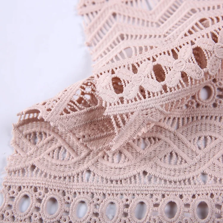 Free samples custom water soluble properties of chemical vietnam lace fabric
