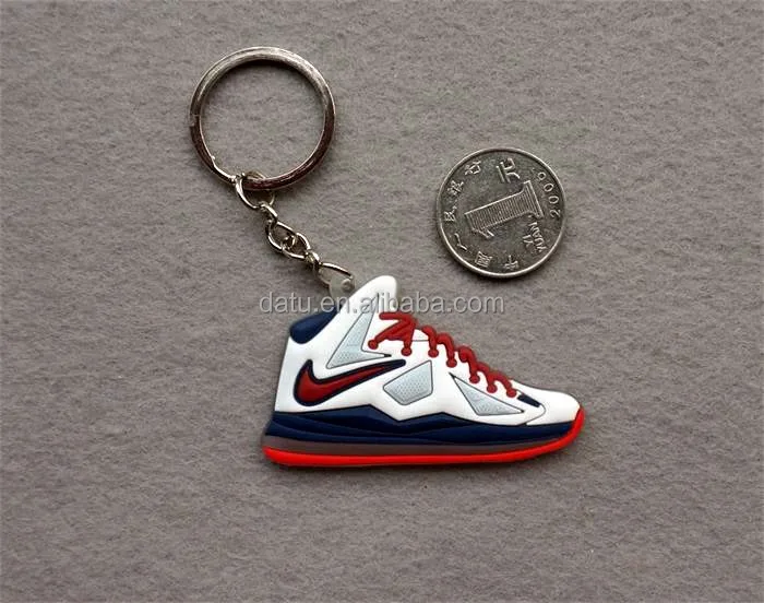 
soft PVC rubber mini running shoe keychain 