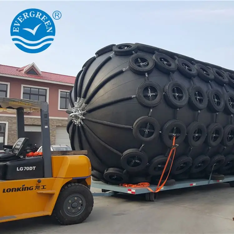 
80kpa pneumatic rubber marine fender with used aircraft tire 