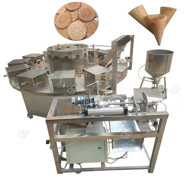Commercial used Semi Automatic Production Line Making Sugar Snow Kuih kapit Rolled Cono Baking Ice Cream Cone Machine For Sale