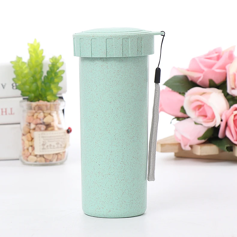
Hot Sale Custom Design 430ML Seal Leak Proof Multicolor Biodegradable Wheat Straw Cup 