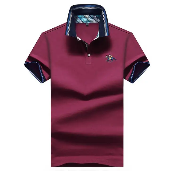 OEM grey solid color quality cotton polo t shirt polo 100%cotton sports t shirt designs cricket jersey with small embroidery