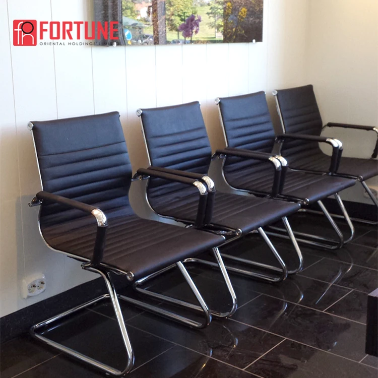 Black leather clinic hospital waiting chair seating latest in public waiting area