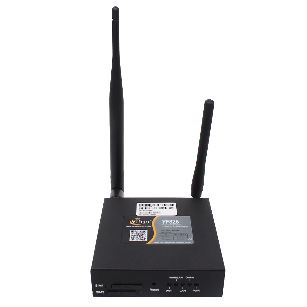 YF325 агрегатор 4g промышленный LTE маршрутизатор со слотом для sim-карты и 2 портами Lan