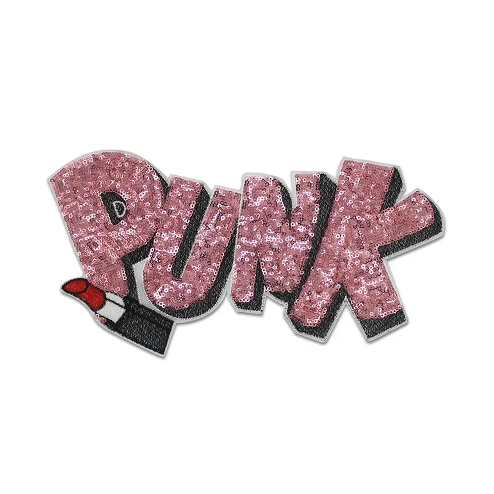 Wholesale Heat Cut Sequin Embroidered Cheap Patch For Clothing