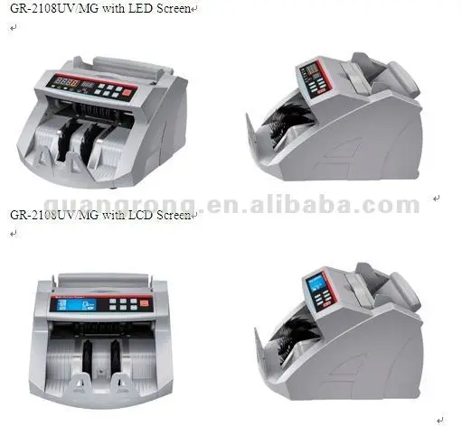 GR-2108UV/MG selling well all over the world money detector Bill Counter with LED Screen