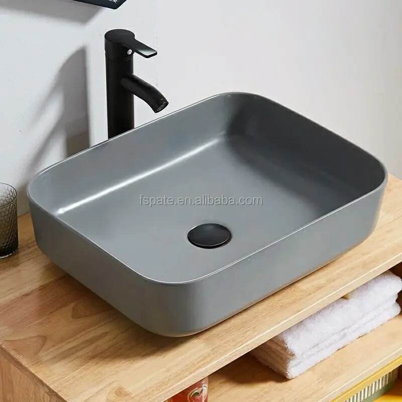 saniary ware artificial stone sink bathroom cement basin black concrete toilet basin