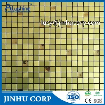 ACP Mosaic luxurious style interior wall cladding material Mosaic type aluminium decorative panels with back adhesive
