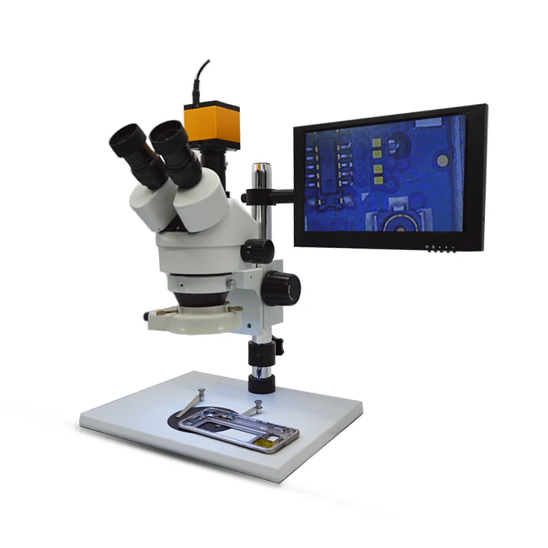 LCD Screen Stereo Microscope With Digital Camera for electronics repair