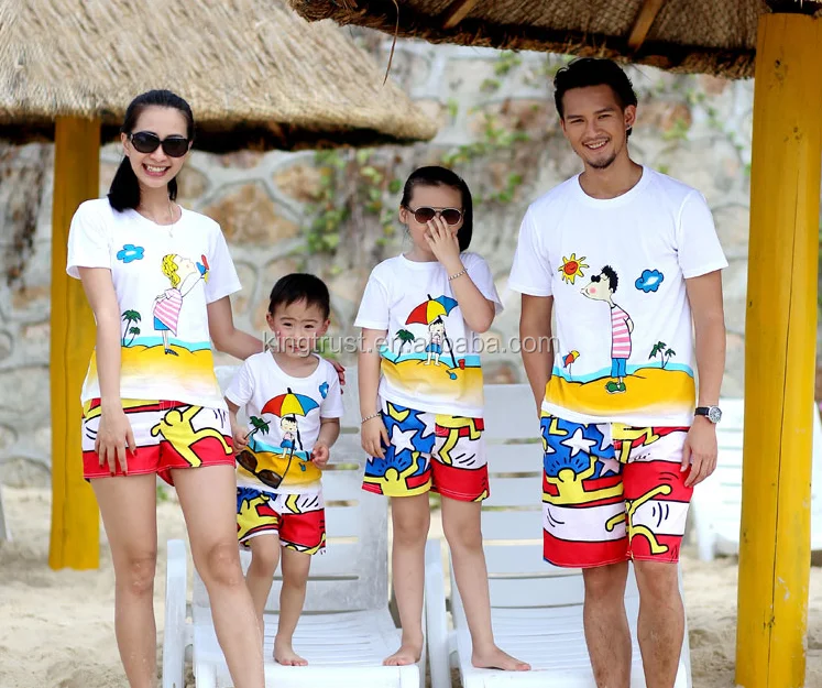 
Promotional family clothing sets design for lover couple printing softtextile t shirt 
