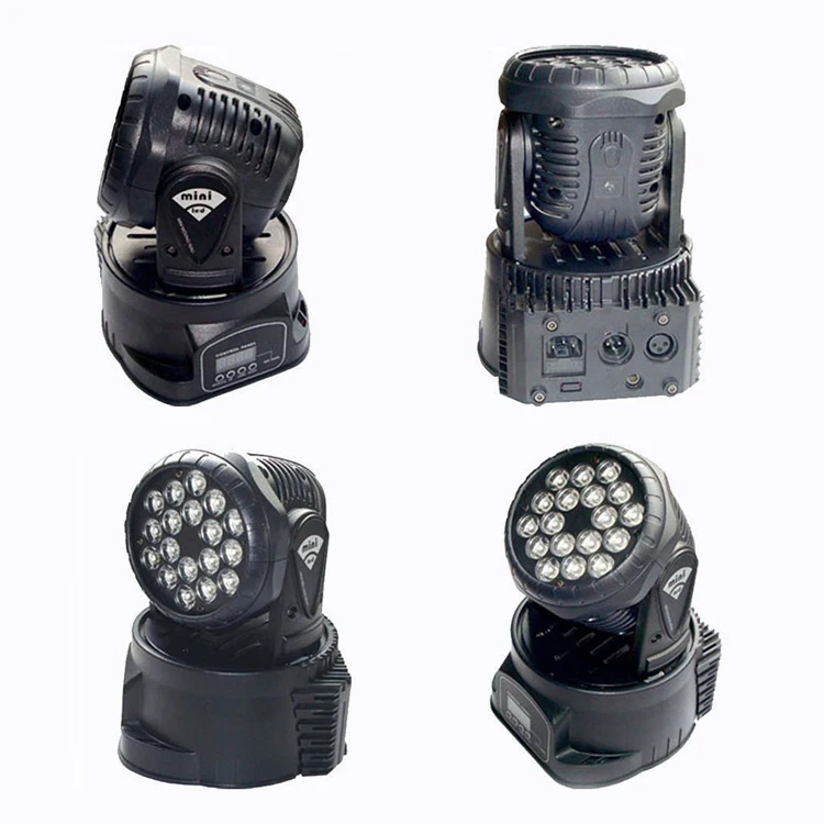 Club Light 18x3w RGB Mixing Color Mini DMX Stage Light LED DJ Wash Moving Head Light for Club KTV Pub Bar