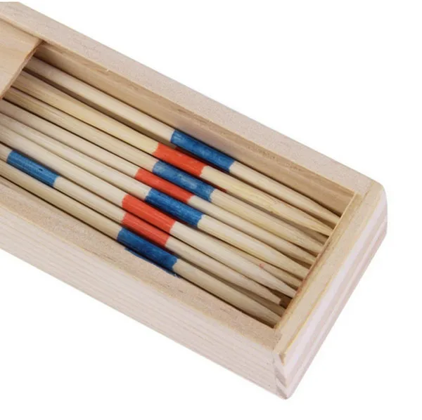 Baby Educational Wooden Traditional Mikado Spiel Pick Up Sticks With Box Game