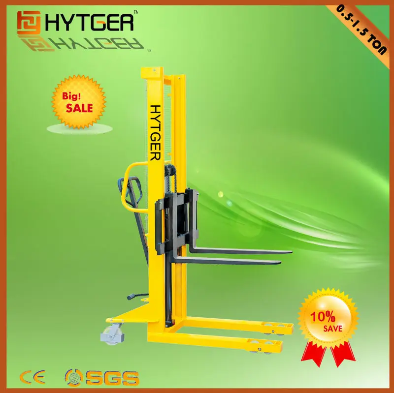 cheap price 1500kg manual stacker hand stacker lift manual stacker