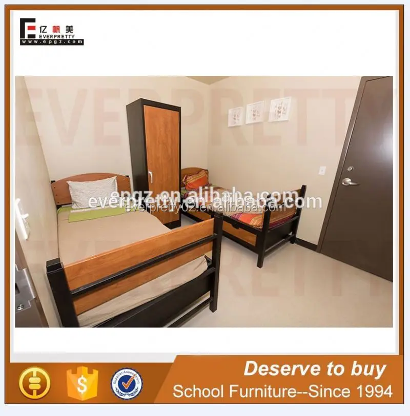 School Dormitory or Hostel Furniture Ergonomic Design Environment-friendly Student Use Single Bunk Bed