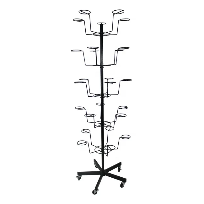 commercial hat racks Shop fitting metal rotating hanging hats display racks