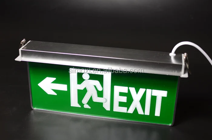 Aluminum housing Recessed double faces led emergency exit sign