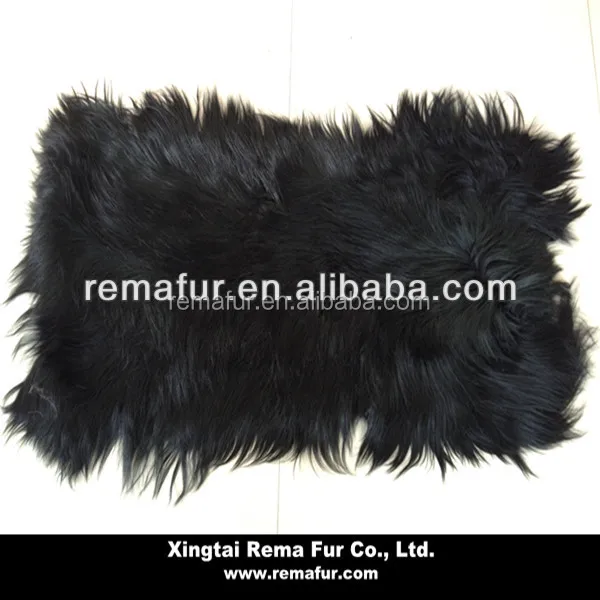 China factory wholesale straight Long Hair Sheep and Goat Skin Plate in 15 cm up
