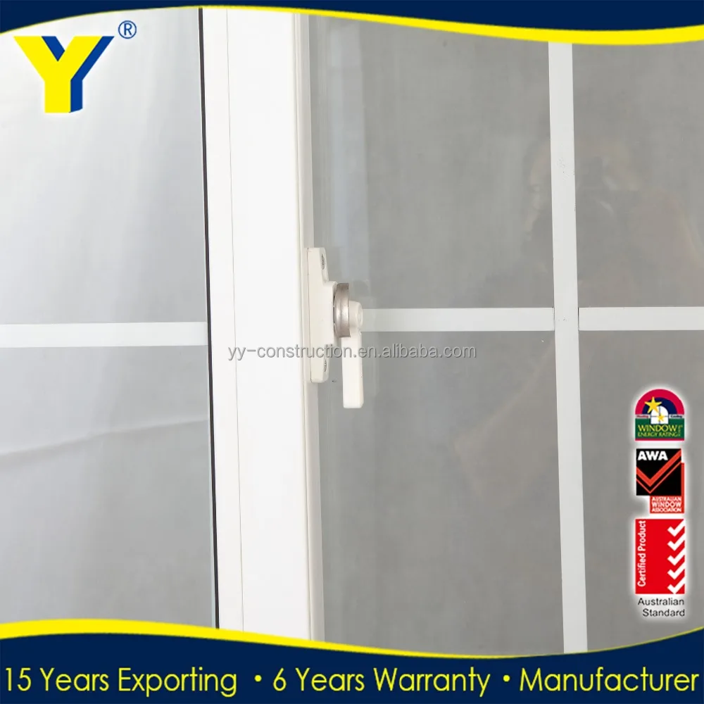 YY construction White Aluminum Sliding Windows for residential and Double glazed glass sliding window