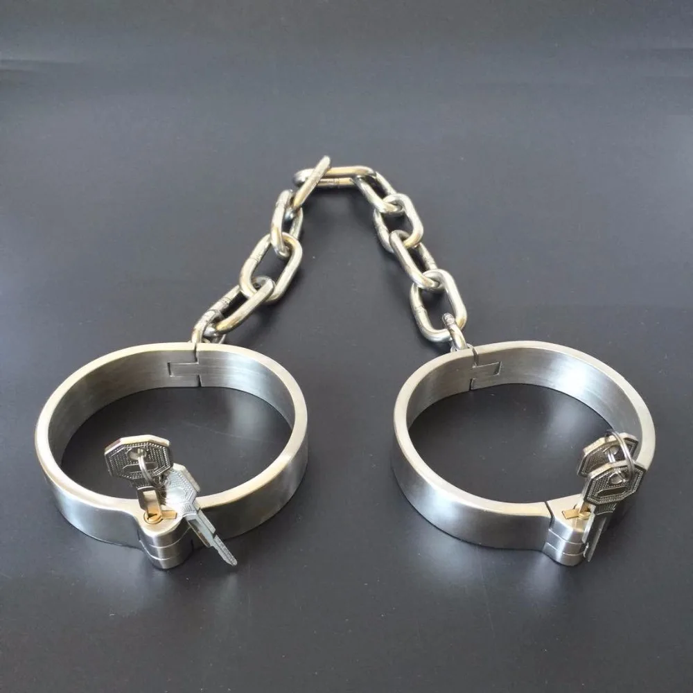 Stainless steel bdsm bondage legcuffs bondage restraints anklet cuffs bdsm fetish wear adult games sex toys for couples