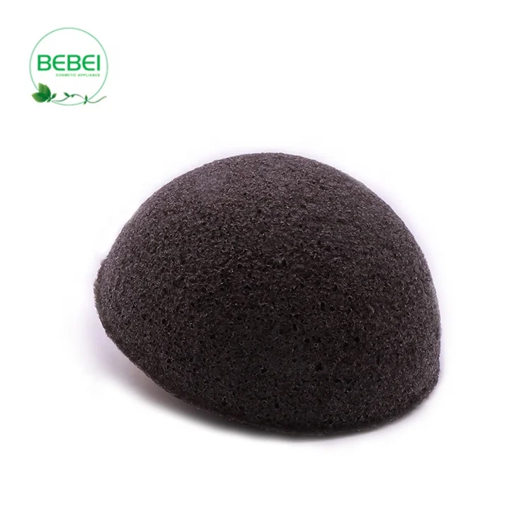 
Factory manufacture bamboo charcoal freeze drying half-ball Konjac Facial sponge with contains rich of KGM 