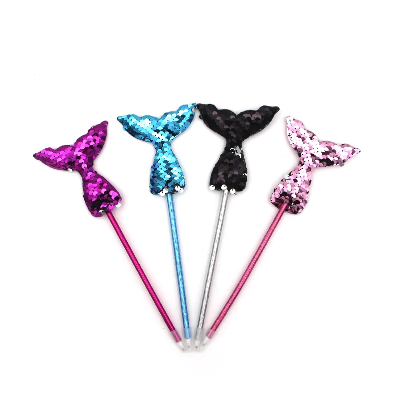 
Custom bling sequin heart butterfly star flower shape paillette ball pen 
