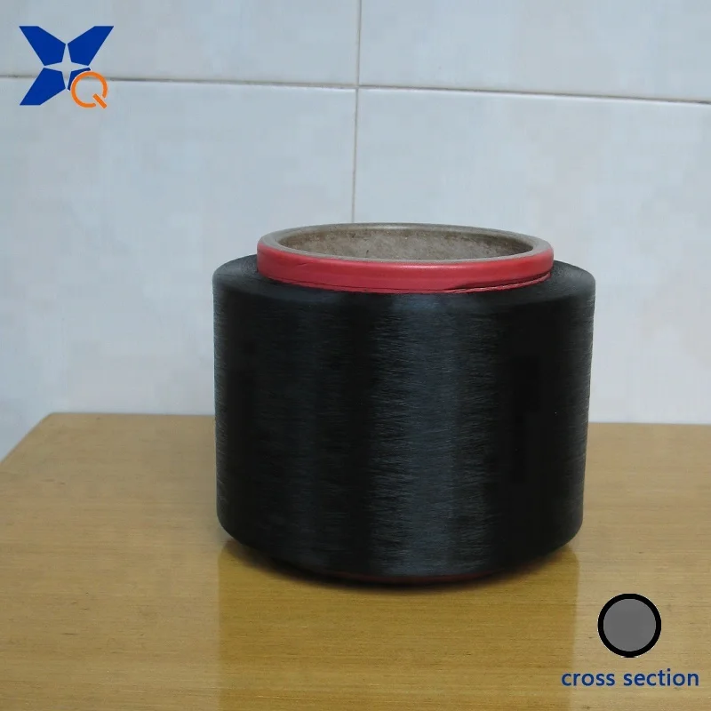 
black carbon inside conductive nylon fiber filaments 40D/3F for Anti-Static yarn/ESD fabric/dust-free plant gloves-XTAA250 